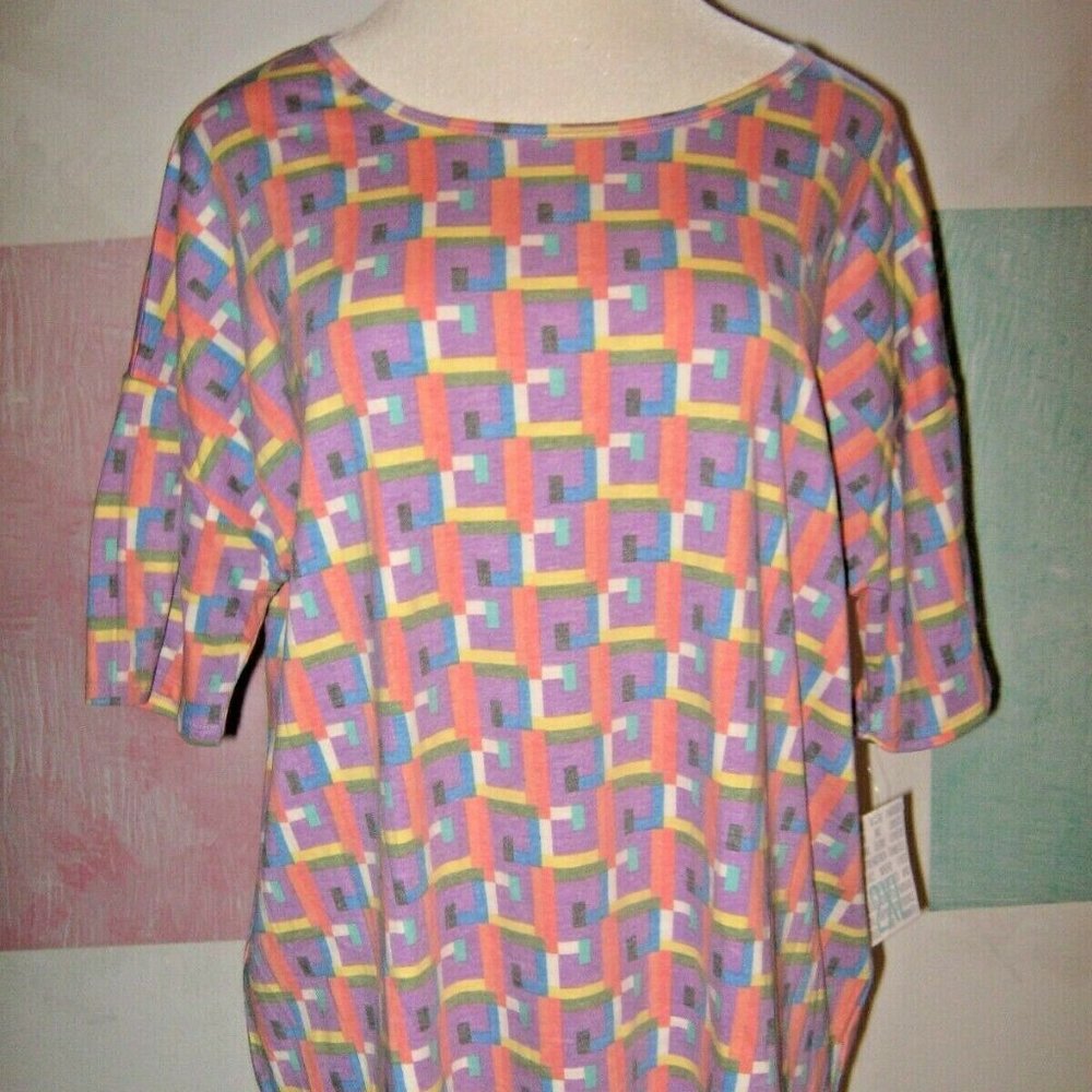 Purple Orange Green Geometric Dusty IRMA 2X NEW